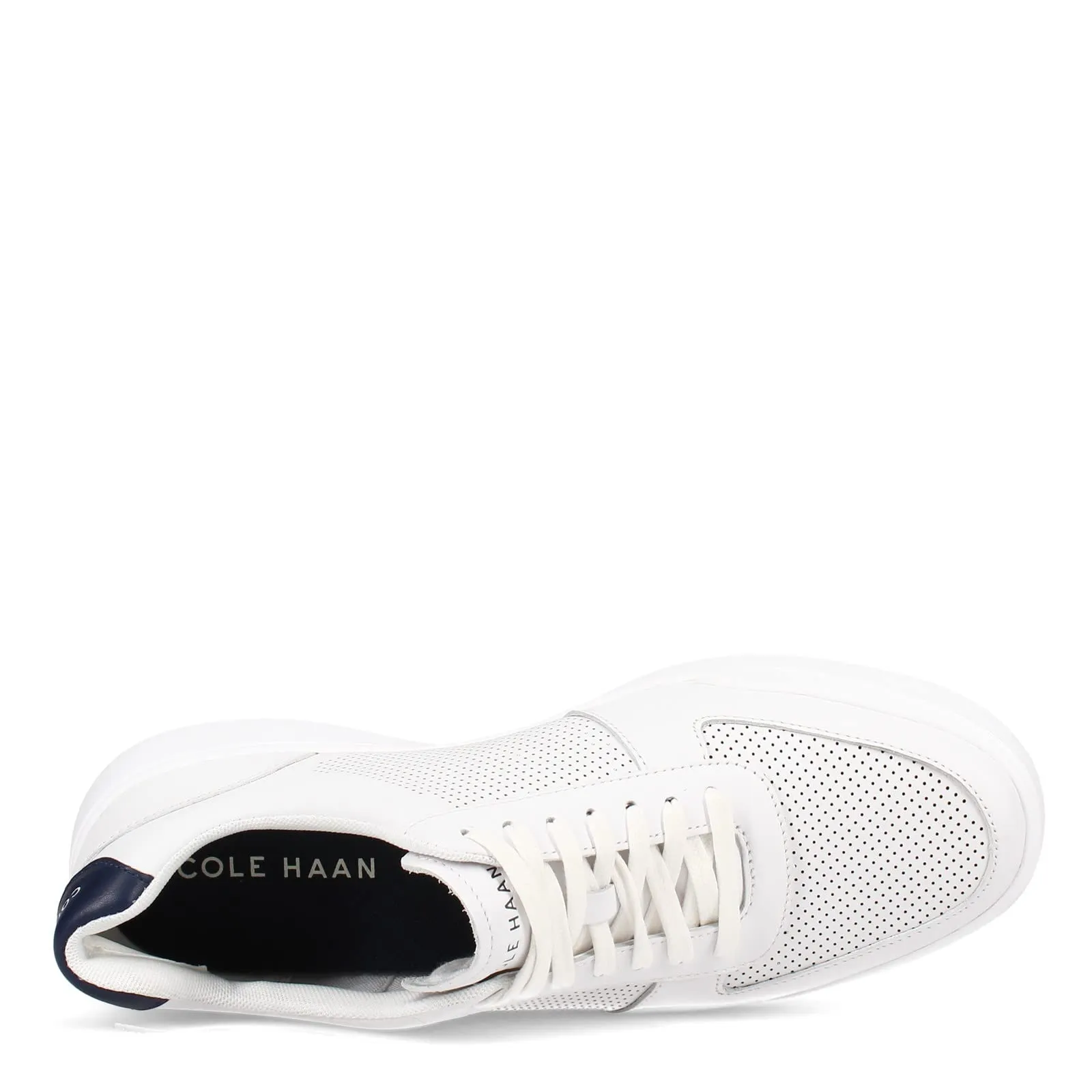 Cole Haan mens Grand Crosscourt Modern Perforated Sneaker, Optic White/Peacoat, 9.5 US