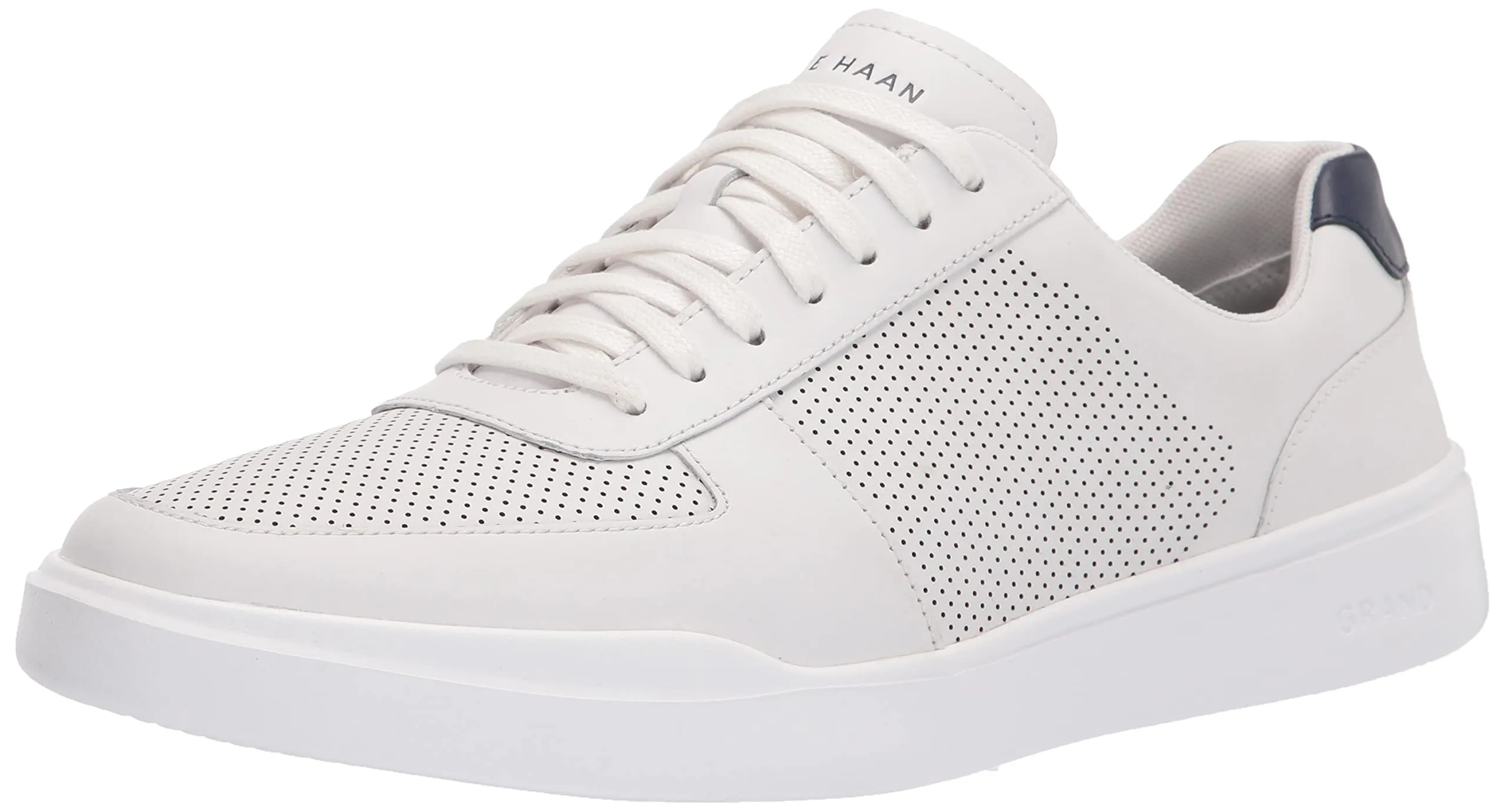 Cole Haan mens Grand Crosscourt Modern Perforated Sneaker, Optic White/Peacoat, 9.5 US