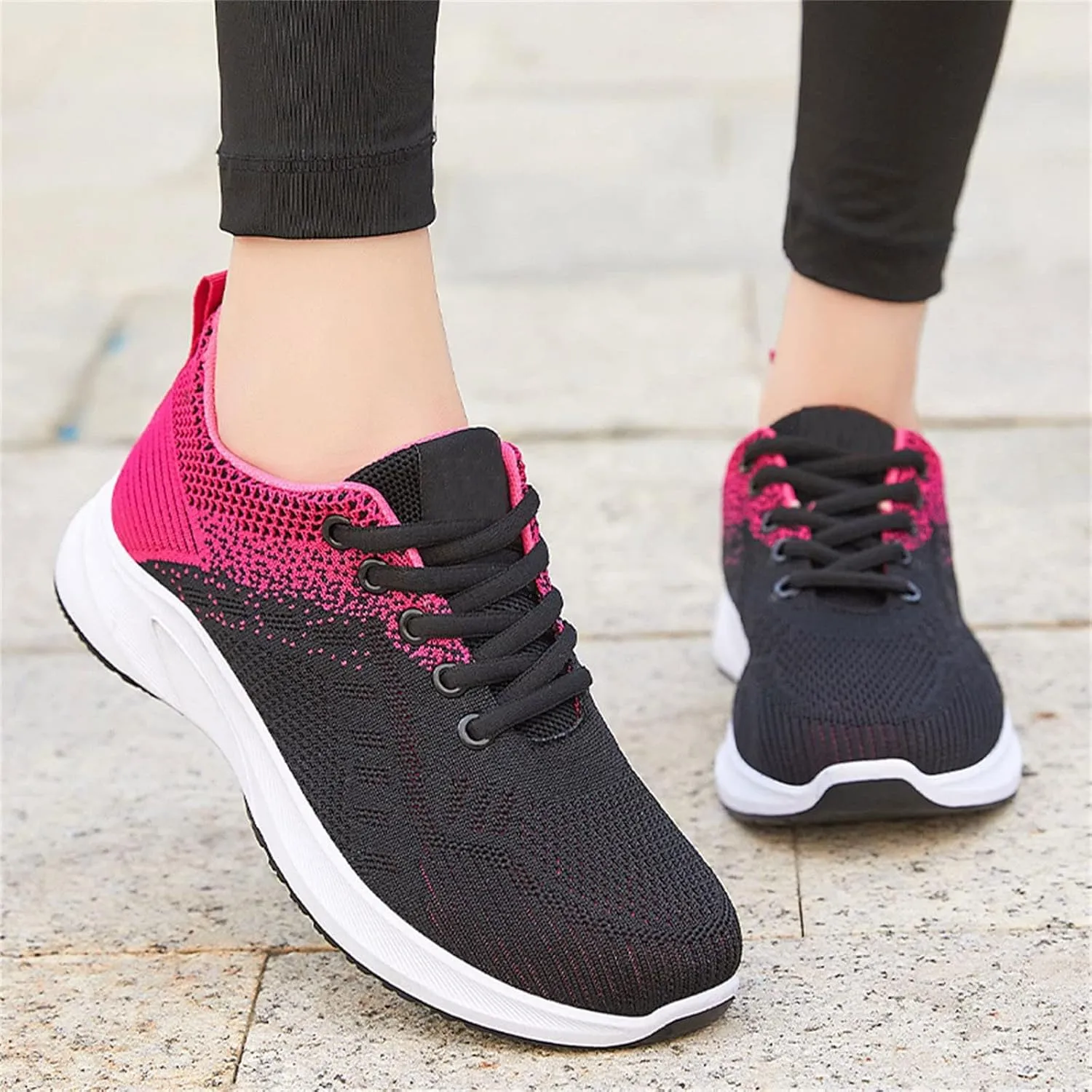 Mmoneyake Womens Sneakers Air Cushion Running Tennis Shoes Lightweight Tennis Walking Shoes Mesh Breathable Gym Work Fashion Sneakers Plantar Fasciitis Tennis Sneaker Arch Support Walking Shoe