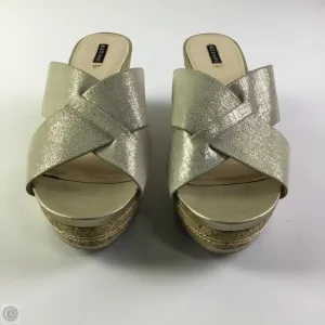 Sandals Heels Wedge By Alex Marie In Gold, Size: 9