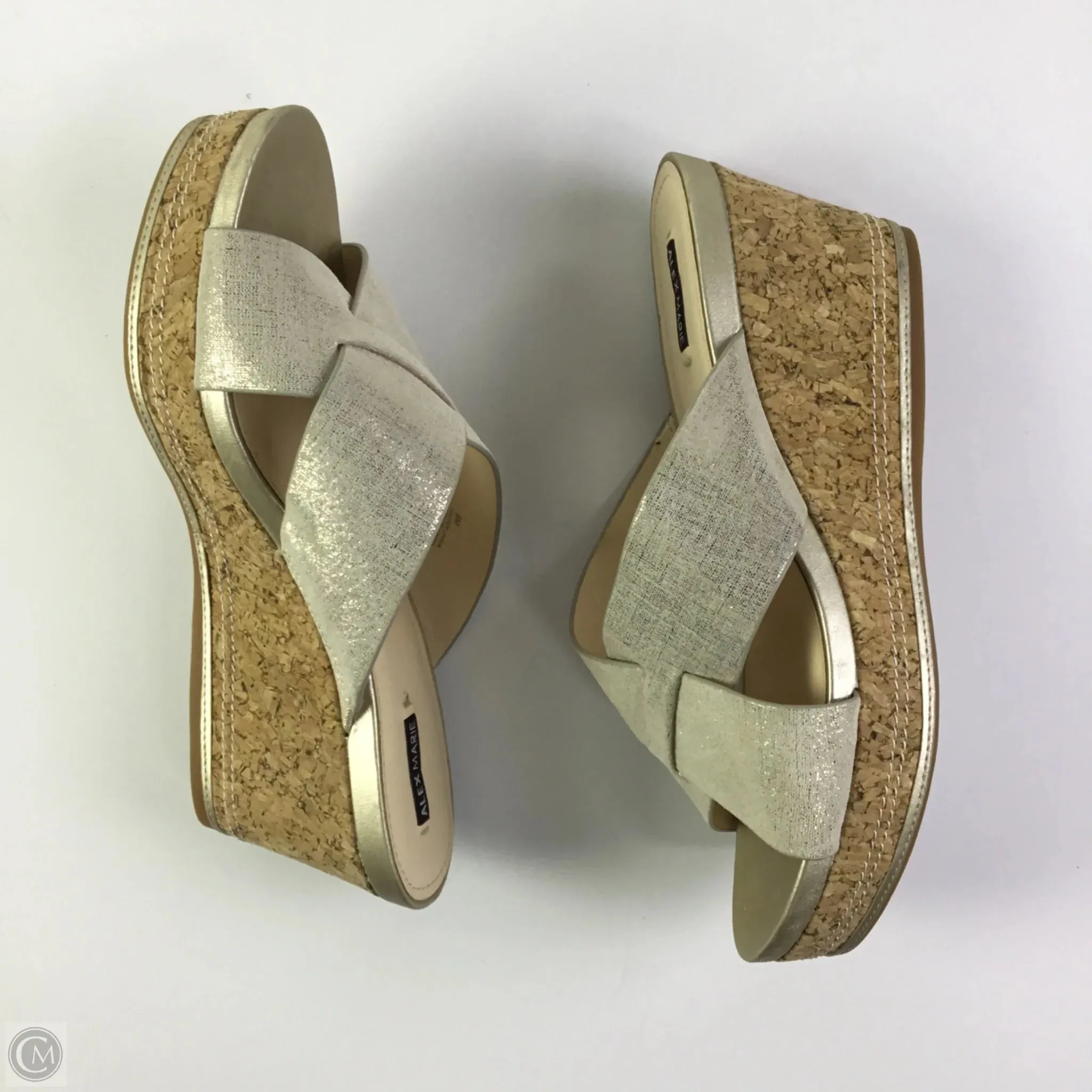 Sandals Heels Wedge By Alex Marie In Gold, Size: 9