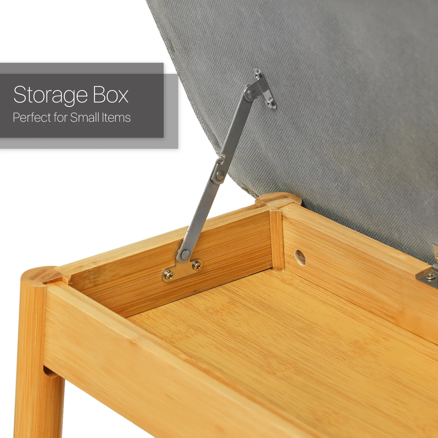 Shoe Rack Organizer Stool - Upholstered Changing Bench - Natural