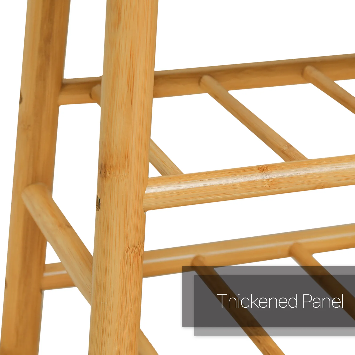 Shoe Rack Organizer Stool - Upholstered Changing Bench - Natural