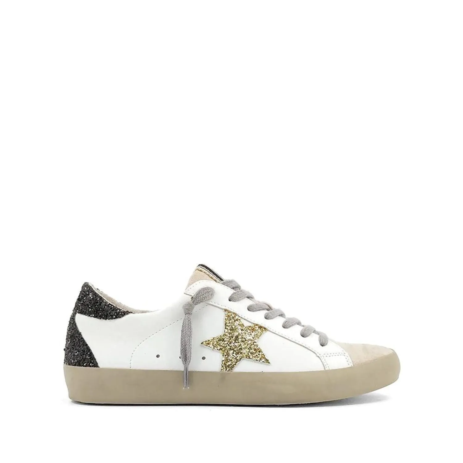 Shu Shop Womens Pamela Star Distressed Pre-Scuffed Fashion Sneakers