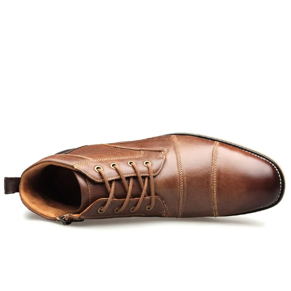 West Louis Brand Ankle Boots With Laces