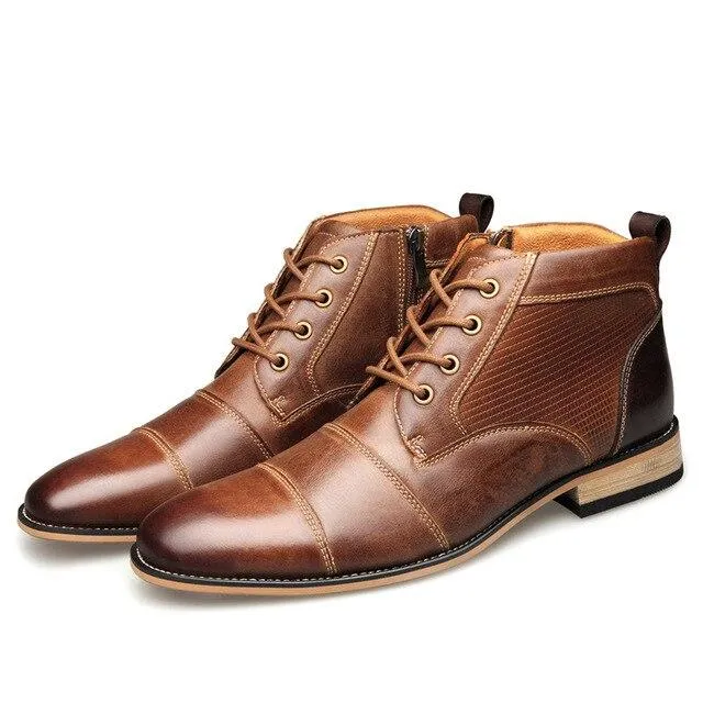 West Louis Brand Ankle Boots With Laces
